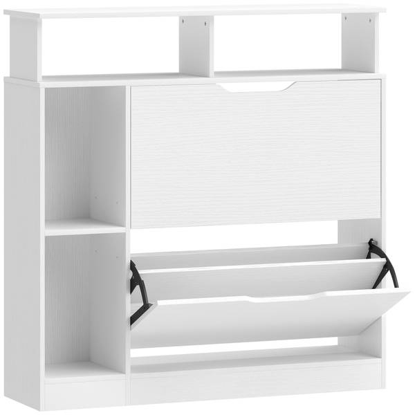Schuhschrank 837-743V90WT Weiß - Holzwerkstoff - 25 x 92 x 89 cm