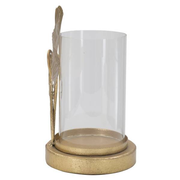 Kerzenständer Blatt 61 Gold - Eisen - 17 x 21 x 12 cm