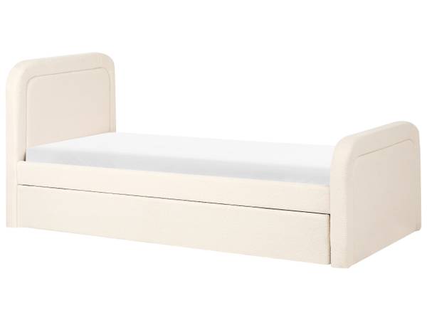 Bett RAYSSAC 3-tlg Beige - Naturfaser - 100 x 96 x 218 cm