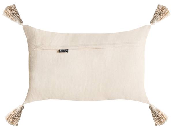Dekokissen INTSIA 2-tlg Beige - Weiß - Naturfaser - 50 x 5 x 30 cm