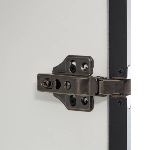 Vitrinenschrank Ourea Ⅰ Schwarz - Weiß - Holzwerkstoff - Glas - Metall - 36 x 200 x 120 cm