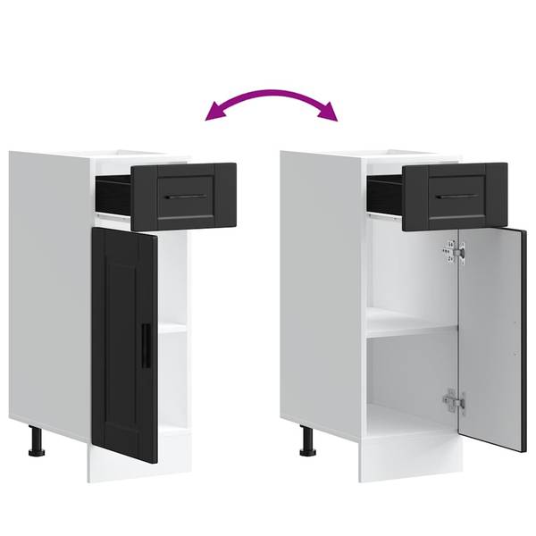 Unterschrank 3042960_deb5 Schwarz - 30 x 82 x 46 cm