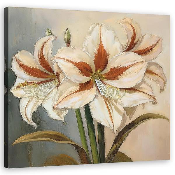 Wandbild blumen lilien natur 60 x 60 cm