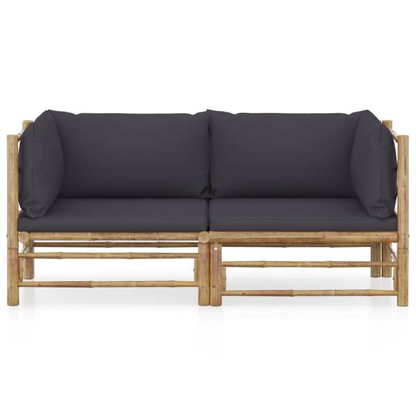 Tuinset 3009675-1 Set van 2 grijs - polyester - 70 x 30 x 65 cm