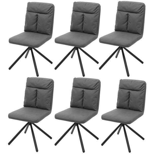 Esszimmerstuhl G58 (6er-Set) Grau - Textil - 50 x 90 x 65 cm