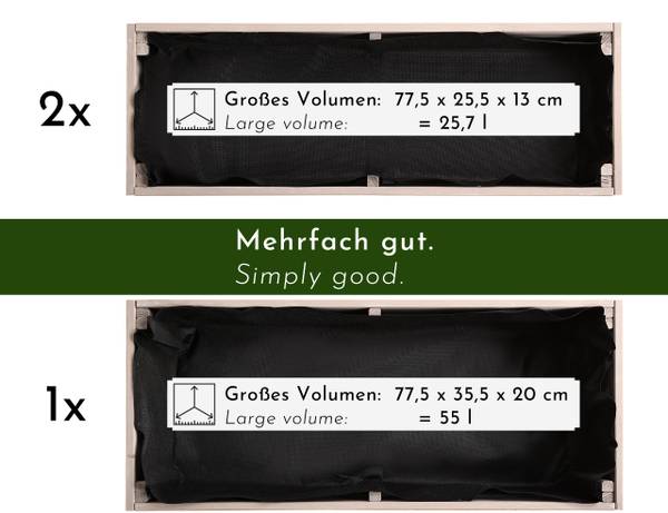 Vertikalbeet planverto1 Braun - Massivholz - 85 x 110 x 38 cm