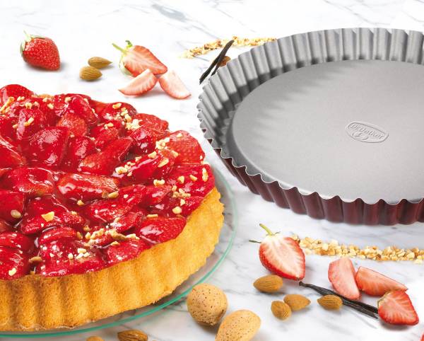Dr. Oetker Obstkuchenform Ø 28 cm Rot - Metall - 29 x 31 x 5 cm
