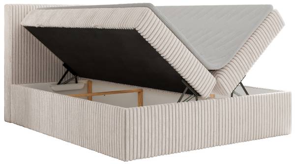 Boxspringbett TILIANO Beige - H3 - Liegefläche Breite: 180 cm