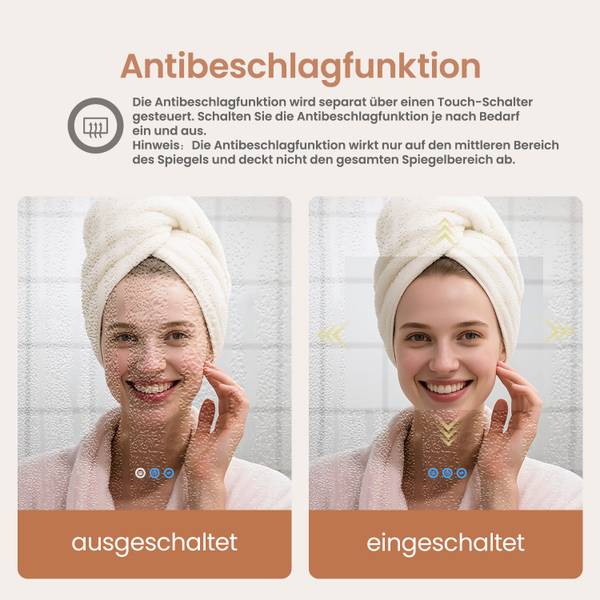 Badspiegel mit Ablage SCHORTENS Schwarz - Glas - 100 x 70 x 12 cm