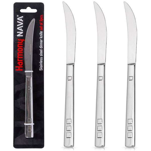 Taffelmesser 3er Set 10-121-052 Silber - Edelstahl - 2 x 2 x 23 cm