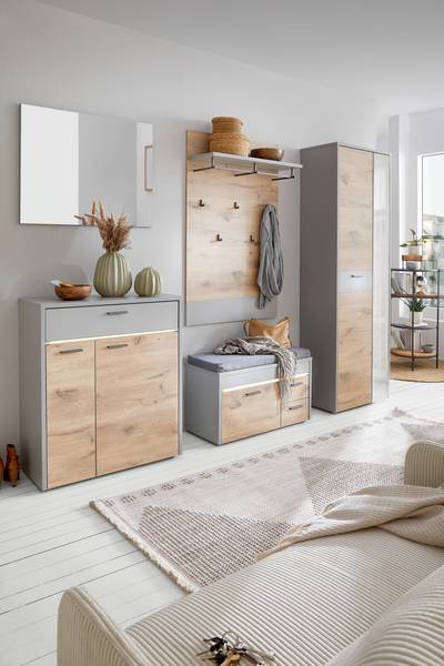 Garderobenschrank DYNAMIC Braun - Holzwerkstoff - 65 x 197 x 37 cm
