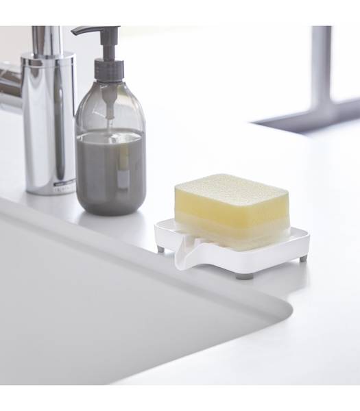 Seifenschale mit Gießschnabel Weiß - ABS - 10 x 2 x 11 cm