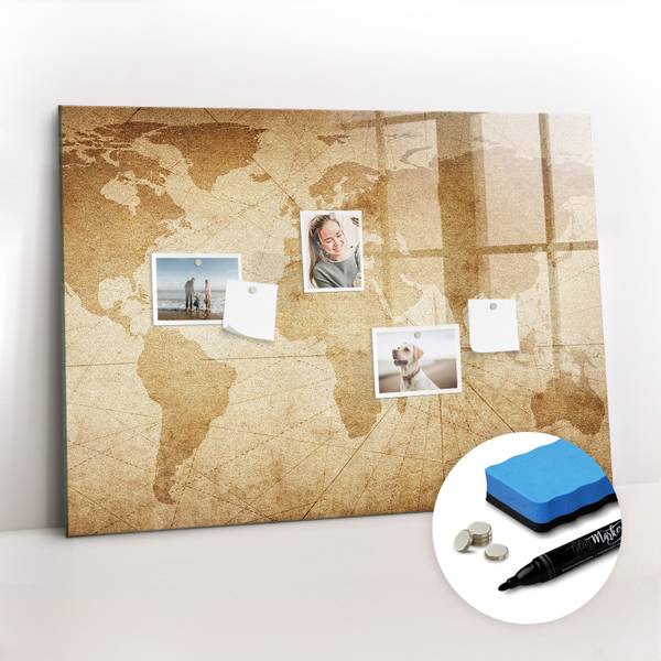 Magnettafel Globus 100 x 70 cm