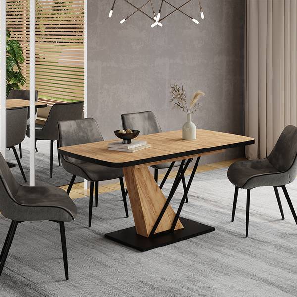 Eettafel Fenaro 58015 eikenhouten look