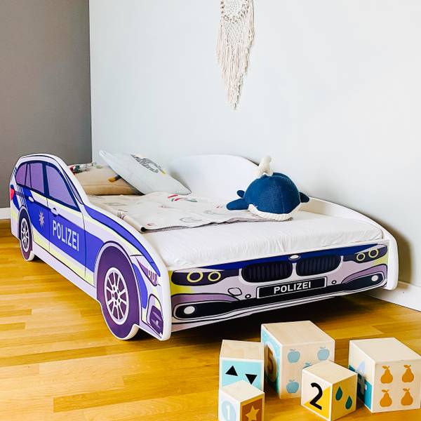 Autobett Polizei 74 x 43 x 146 cm
