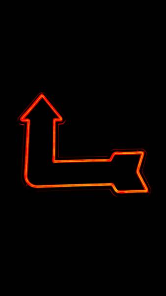 LED Neon Schild Pfeil nach oben Kunststoff - 45 x 39 x 2 cm