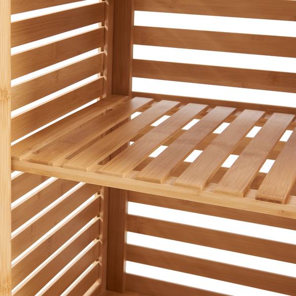 Hochschrank Boksereys Beige - Bambus - 35 x 180 x 35 cm