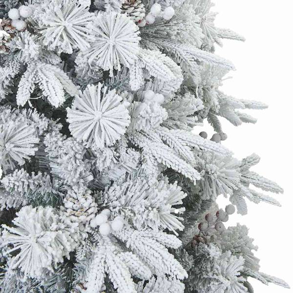 Sapin de Noël artificiel 42019308 Blanc - PVC - 90 x 180 x 90 cm
