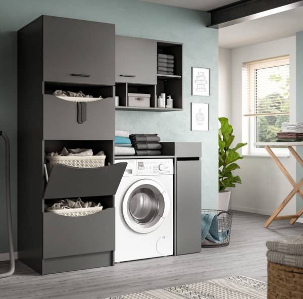 Waschmaschinenschrank Flexy 4-teilig Breite: 155 cm
