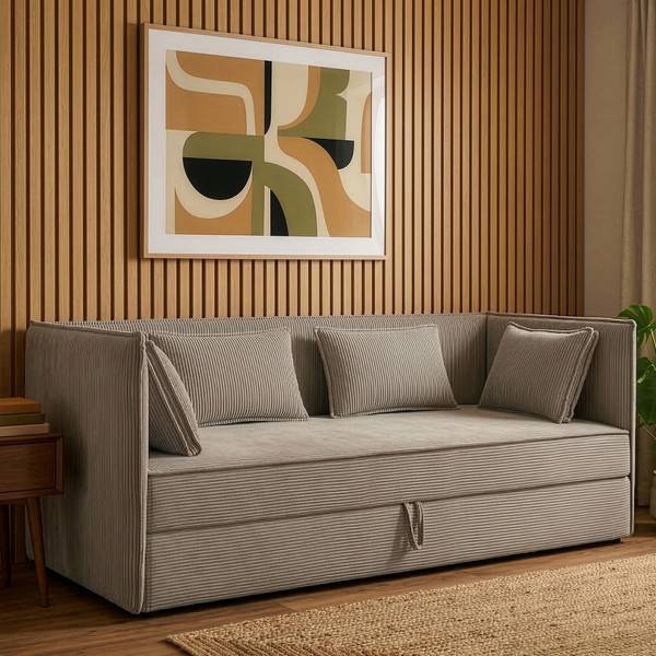 Boxspringbett ROTI Beige - Tiefe: 214 cm