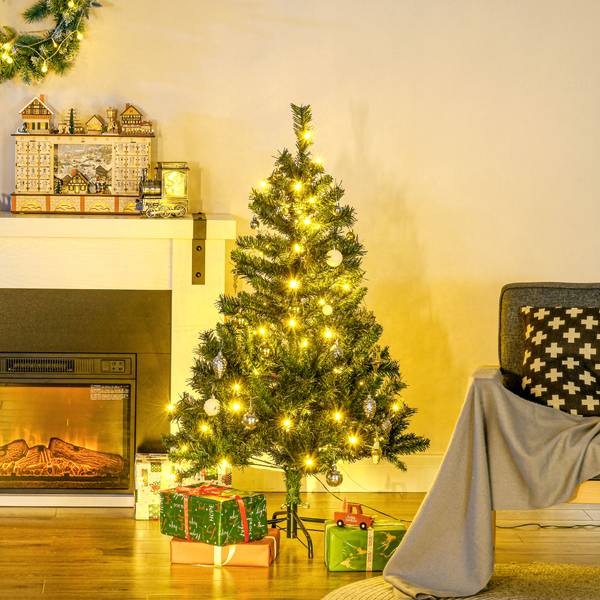 Künstlicher Weihnachtsbaum 830-185V01 Grün - Kunststoff - 75 x 120 x 75 cm