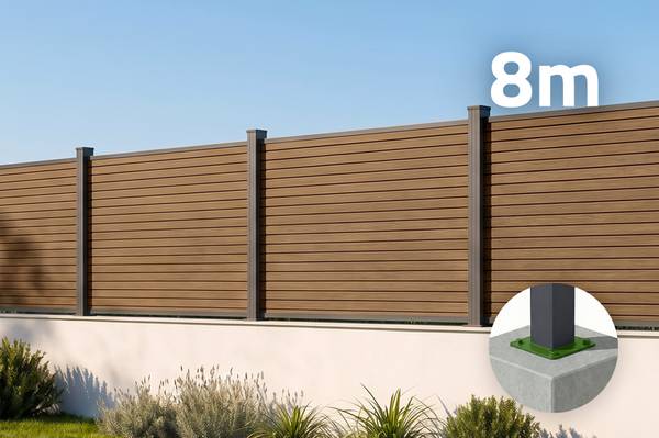 Zaun PRIEL Braun - 800 x 800 cm
