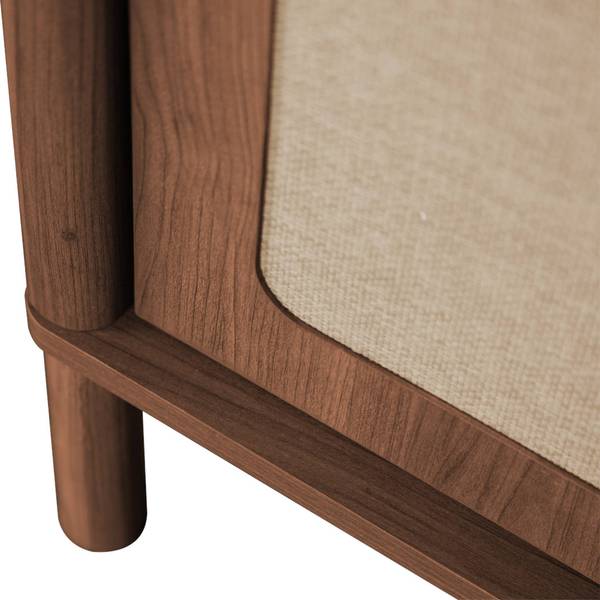 Sideboard Etta Braun - Rattan - 120 x 78 x 39 cm