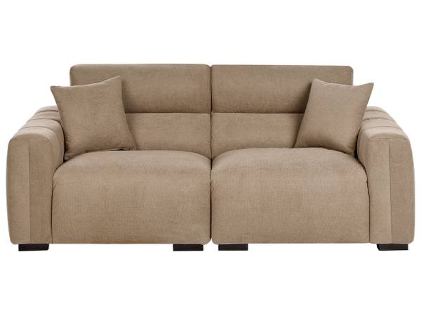 Canapé 3 places FAUSKAN Marron - Marron clair