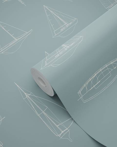 Tapete 132088 Blau - Papier - 50 x 900 x 50 cm