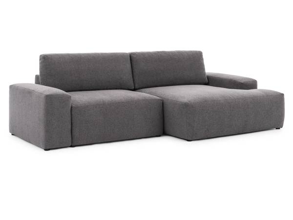 Ecksofa Lennon mit Hocker Graphit - Ecke davorstehend rechts