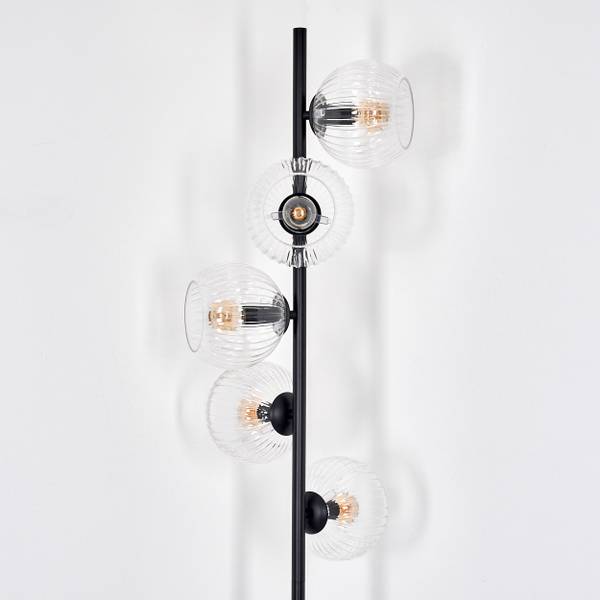 Stehlampe Cesaro Aluminium - Klarglas - 17 x 160 x 83 cm