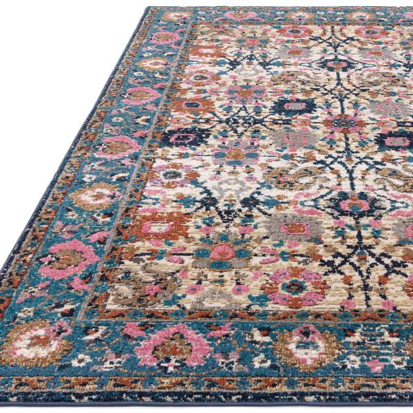 Wohnzimmerteppich im Orientstil SANAB Blau - Textil - 190 x 1 x 290 cm