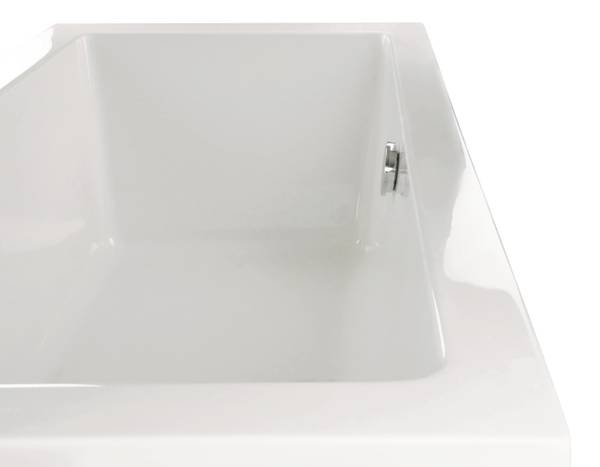 Badewanne ModernSquare2 3-teilig Träger Weiß - Kunststoff - 90 x 51 x 190 cm