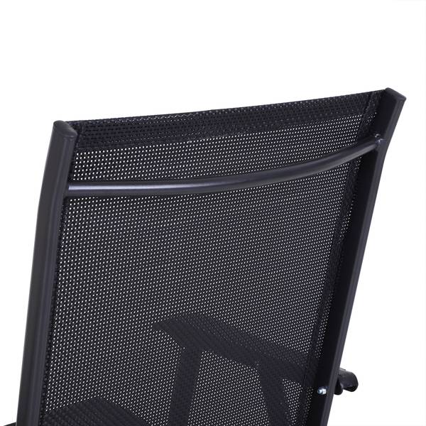 Campingstuhl 84B-381BK 2er Set Schwarz - Metall - 64 x 94 x 58 cm