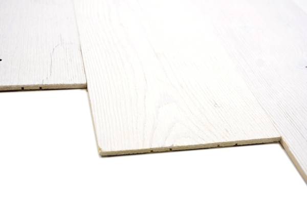 Holzpaneele 170-W010 Selbstklebend Weiß - Holzwerkstoff - 13 x 90 x 90 cm