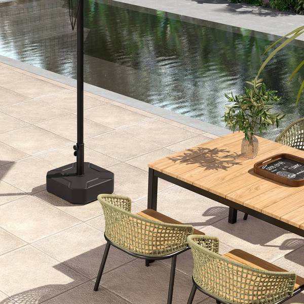 Schirmständer 84D-372V00BK Schwarz - Kunststoff - 45 x 25 x 45 cm