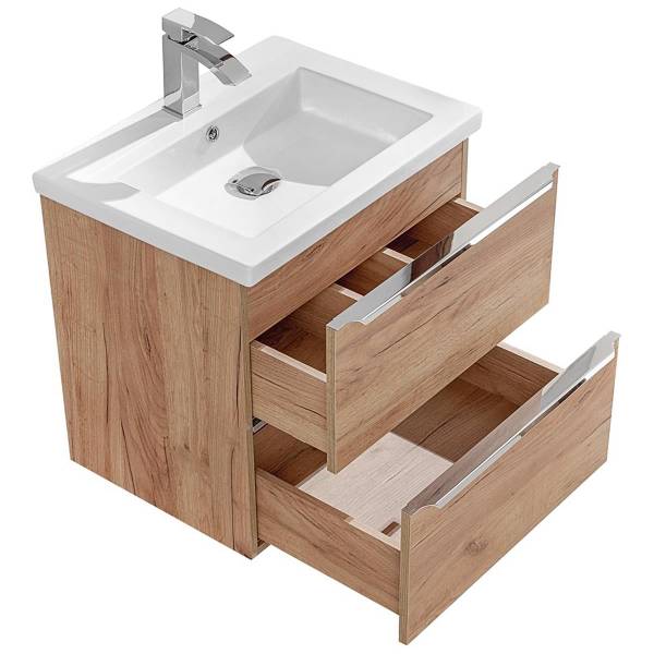 Waschbeckenschrank TOSKANA-56-442 Braun - Holzwerkstoff - 60 x 57 x 46 cm