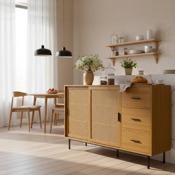 Sideboard Diapause Braun - Holzwerkstoff - 140 x 91 x 37 cm