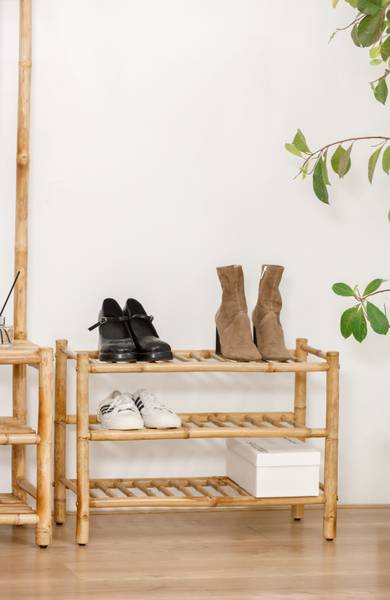 Schuhschrank BANDUNG Braun - Massivholz - 68 x 49 x 28 cm