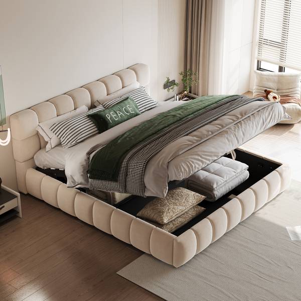 Polsterbett Oneiros Ⅱ Beige - 159 x 77 x 204 cm
