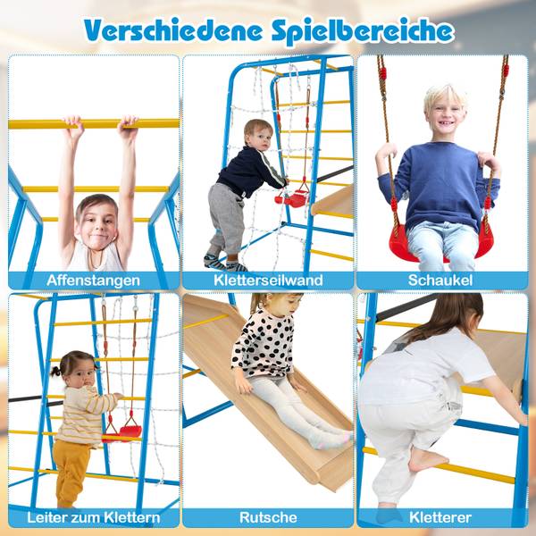 Kletterspielset EB50407NX+DE Blau - Metall - 150 x 158 x 225 cm