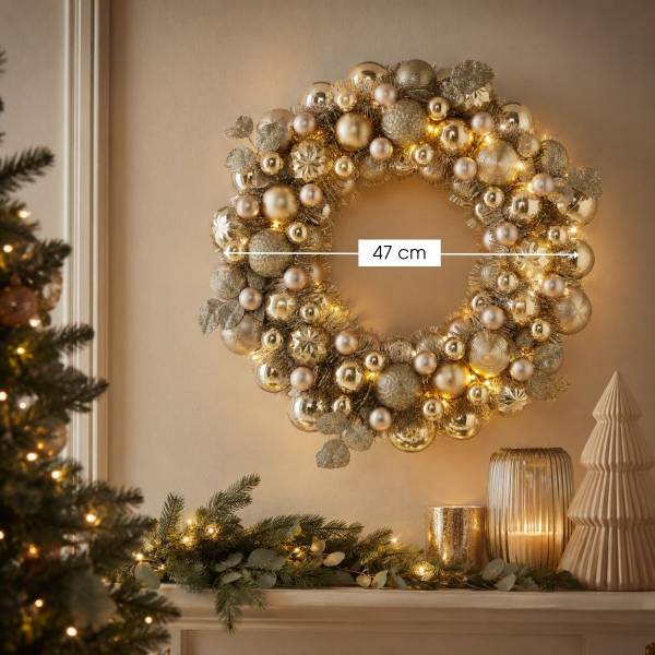 Kranz MEMIKR2850081 Gold - Kunststoff - 47 x 9 x 47 cm