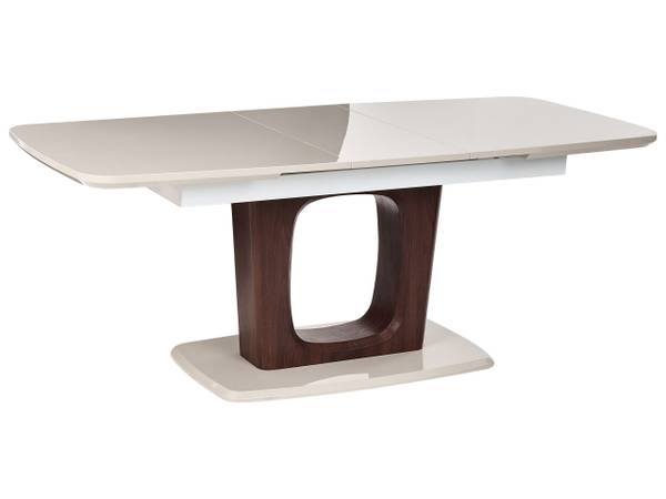 Table extensible BERRIGAN Beige - Marron - Bois manufacturé - 90 x 76 x 160 cm