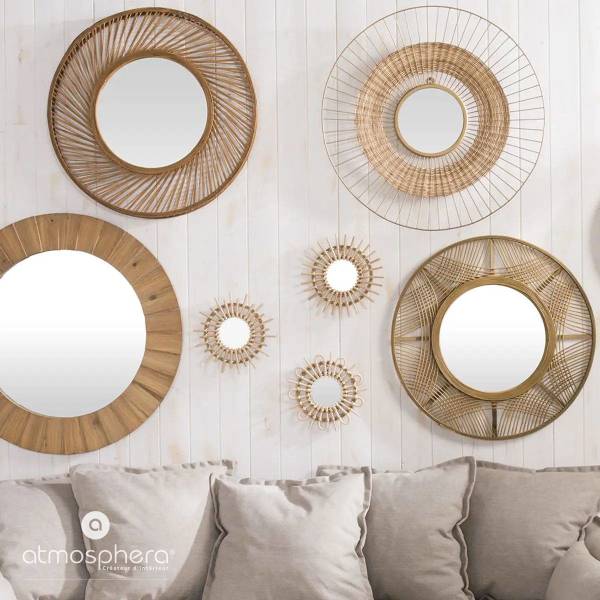 Spiegeln AIDA 3er-Set Beige - Holzwerkstoff - 28 x 1 x 28 cm