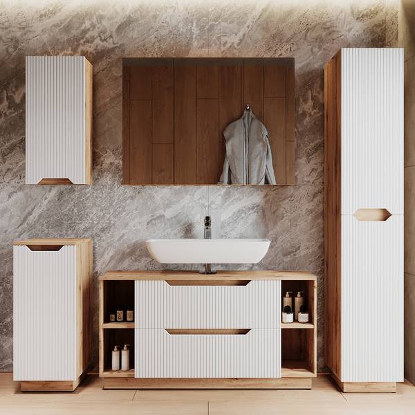 Meuble sous vasque simple Lotta 58674 Blanc pur