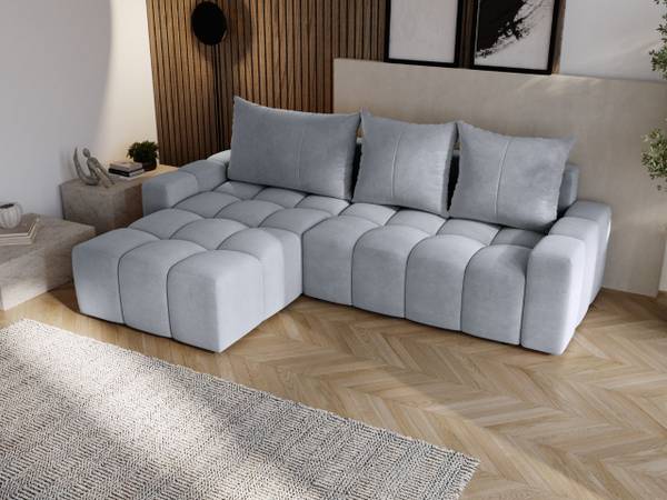 Ecksofa BRESSO Hellgrau