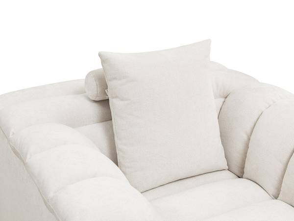 Sessel mit gerader Rückenlehne CAZOCHA Weiß - Textil - 115 x 68 x 101 cm