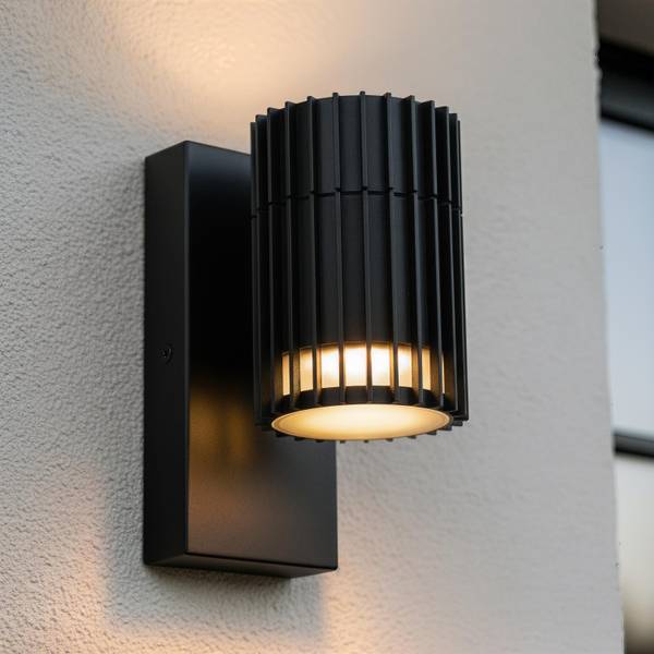 Spot mural TIMBALA Noir - PVC - 7 x 15 x 12 cm