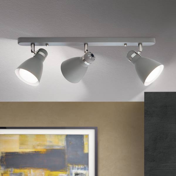 Plafondlamp SCHOOL grijs - metaal - 15 x 14 x 55 cm