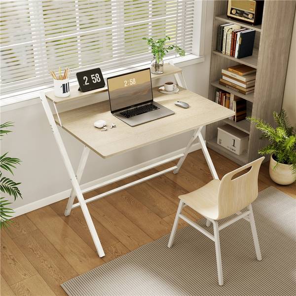 Computertisch ARJ41 Beige - Metall - 61 x 90 x 107 cm
